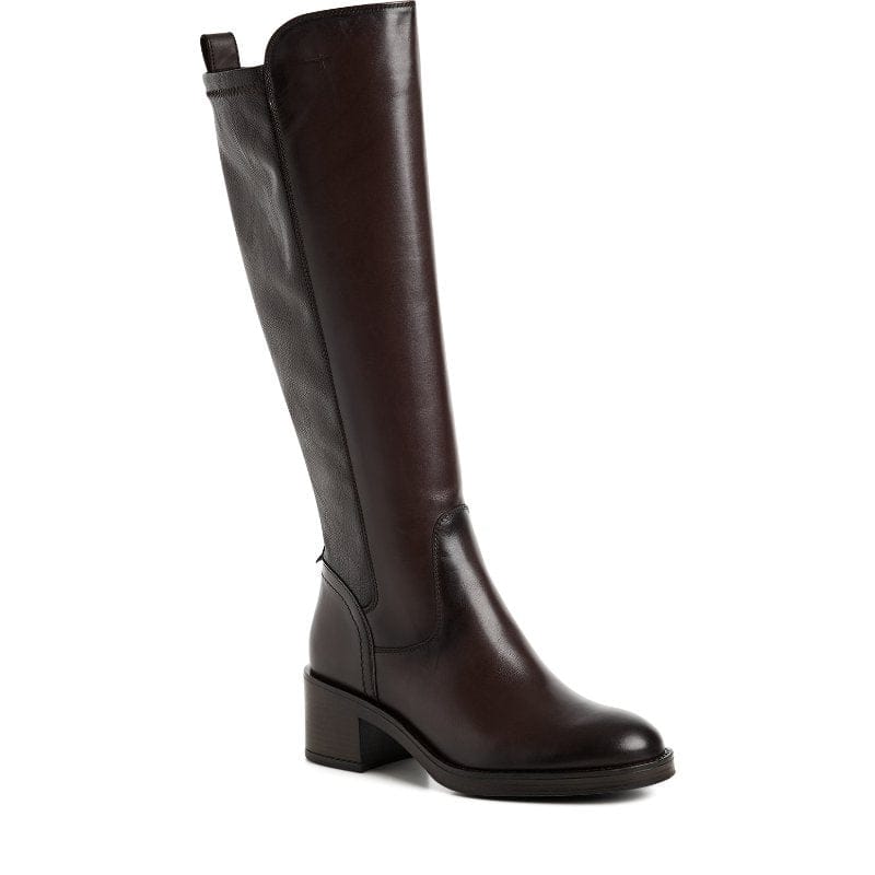 Tamaris Womens BROWN / 4UK Tamaris Womens Brown Side Zip High Knee Boot 1-25508-47
