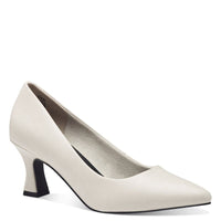 Marco Tozzi Womens CREAM / 3UK Marco Tozzi Womens Cream Slip On Low Heel Court Shoes 2-22420-42