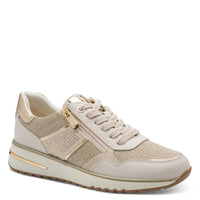Marco Tozzi Womens CREAM / 4UK Marco Tozzi Womens Cream Side Zip Fashion Trainer 2-23790-46