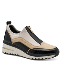 Marco Tozzi Womens CREAM / 4UK Marco Tozzi Womens Cream Zip Fashion Trainer 2-24780-45