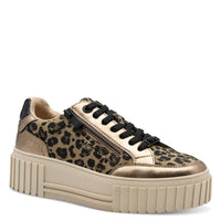 Marco Tozzi Womens GOLD / 3UK Marco Tozzi Womens Gold Side Zip Fashion Trainer 2-23760-45