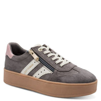 Marco Tozzi Womens GREY / 4UK Marco Tozzi Womens Grey Side Zip Fashion Trainer 2-23716-47