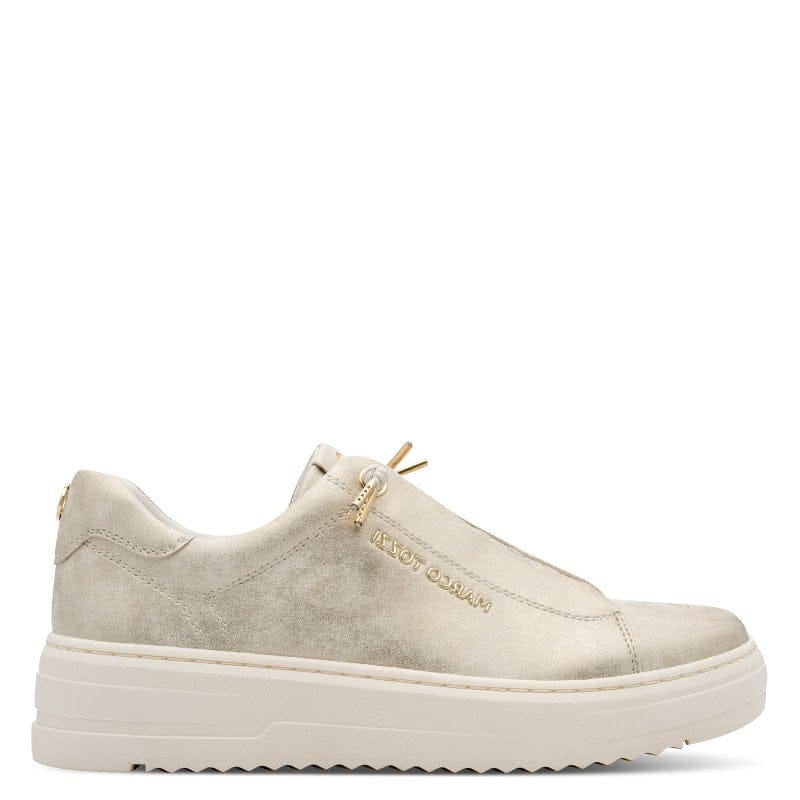 Marco Tozzi Womens Marco Tozzi Womens Beige Lace Up Fashion Trainer 2-23724-44