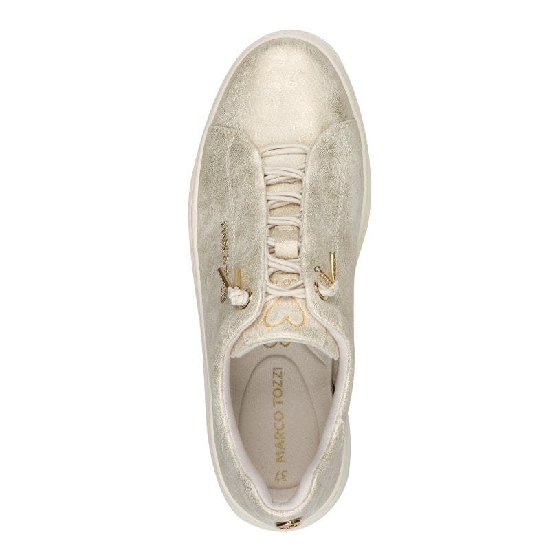 Marco Tozzi Womens Marco Tozzi Womens Beige Lace Up Fashion Trainer 2-23724-44