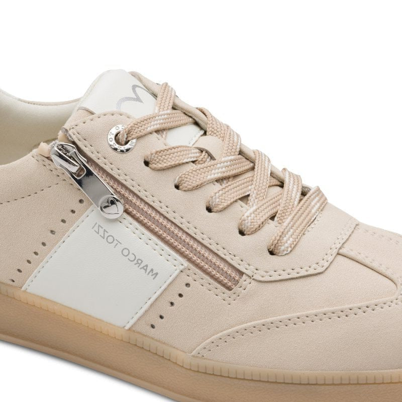 Marco Tozzi Womens Marco Tozzi Womens Beige Side Zip Fashion Trainer 2-23736-46