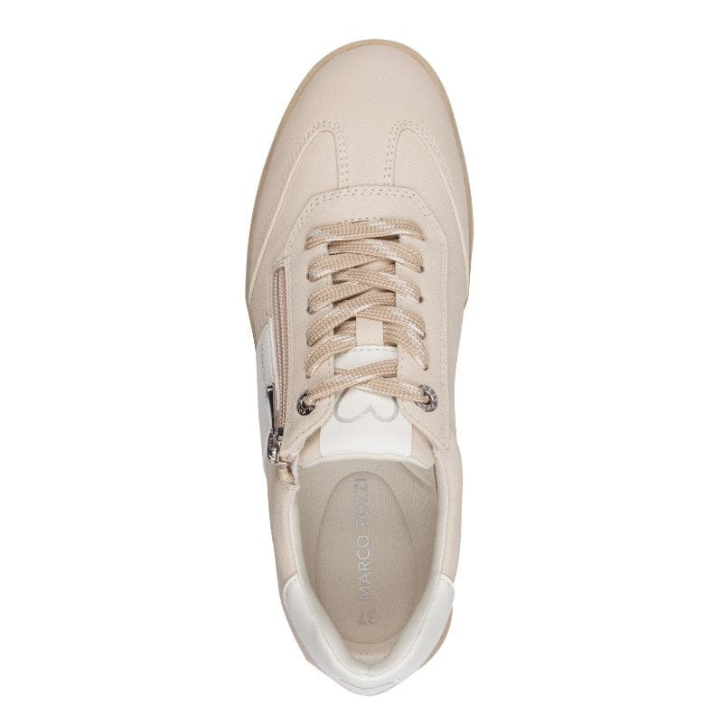 Marco Tozzi Womens Marco Tozzi Womens Beige Side Zip Fashion Trainer 2-23736-46