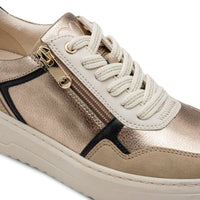 Marco Tozzi Womens Marco Tozzi Womens Beige Side Zip Fashion Trainer 2-23774-45