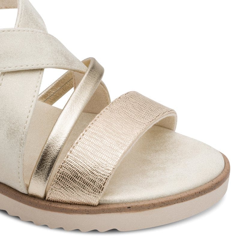 Marco Tozzi Womens Marco Tozzi Womens Beige Slip On Sandal 2-28704-46