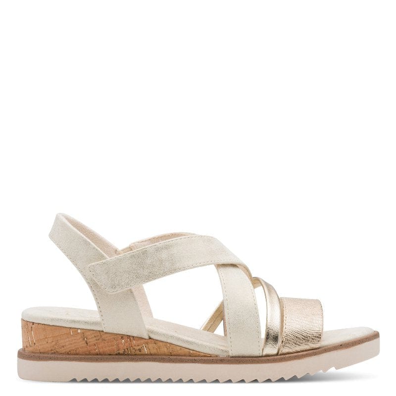 Marco Tozzi Womens Marco Tozzi Womens Beige Slip On Sandal 2-28704-46
