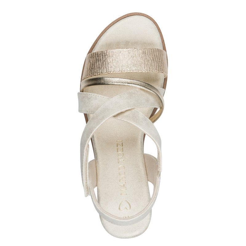 Marco Tozzi Womens Marco Tozzi Womens Beige Slip On Sandal 2-28704-46