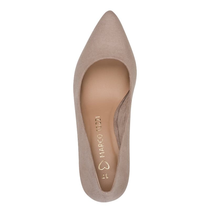 Marco Tozzi Womens Marco Tozzi Womens Beige Slip On Stiletto Heel Shoe 2-22418-41