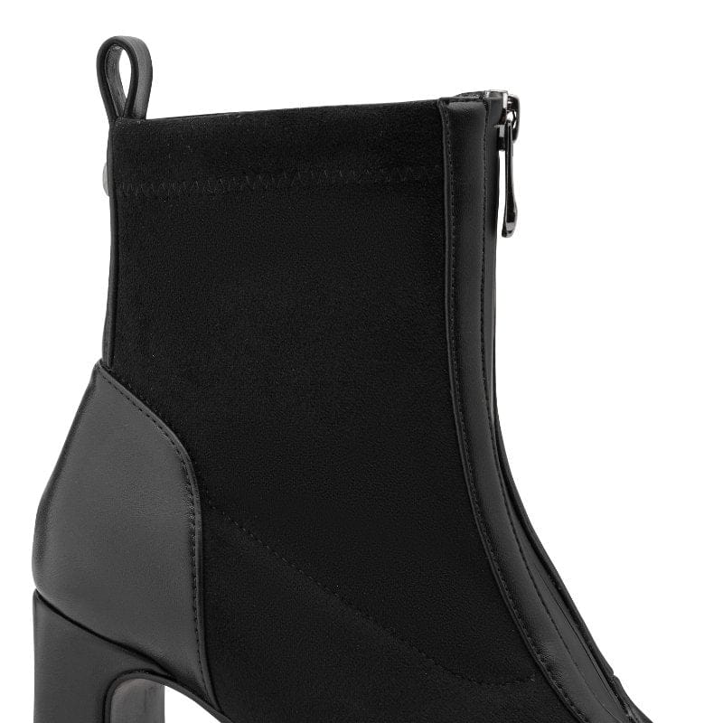Marco Tozzi Womens Marco Tozzi Womens Black Front Zip High Heel Ankle Boot 2-25334-47