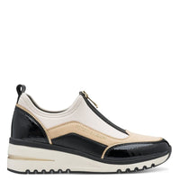 Marco Tozzi Womens Marco Tozzi Womens Black Front Zip Wedge Fashion Trainer 2-24780-45