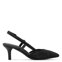 Marco Tozzi Womens Marco Tozzi Womens Black Pointed Slingback Shoe 2-29667-46