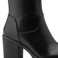 Marco Tozzi Womens Marco Tozzi Womens Black Side Zip Block Heel Ankle Boot 2-25401-47