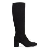Marco Tozzi Womens Marco Tozzi Womens Black Side Zip Block Heel High Knee Boot 2-25500-41