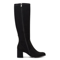 Marco Tozzi Womens Marco Tozzi Womens Black Side Zip Block Heel High Knee Boot 2-25500-41