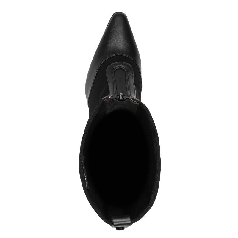 Marco Tozzi Womens Marco Tozzi Womens Black Side Zip Block Heel High Knee Boot 2-25503-47