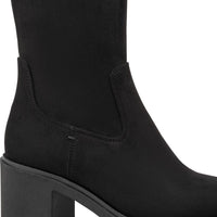 Marco Tozzi Womens Marco Tozzi Womens Black Side Zip Block Heel High Knee Boot 2-25608-47