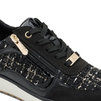 Marco Tozzi Womens Marco Tozzi Womens Black Side Zip Fashion Trainer 2-23786-45