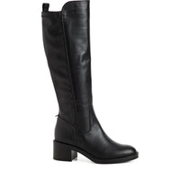 Tamaris Womens Tamaris Womens Black Side Zip High Knee Boot 1-25508-47
