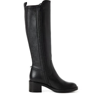 Tamaris Womens Black Side Zip High Knee Boot 1-25508-47