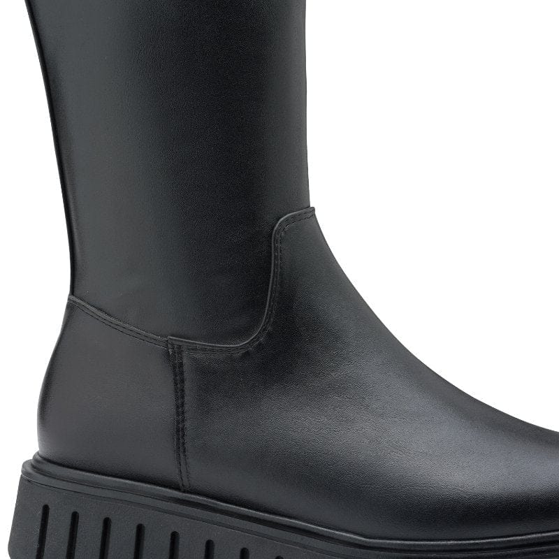 Marco Tozzi Womens Marco Tozzi Womens Black Side Zip Knee Boots 2-25622-45