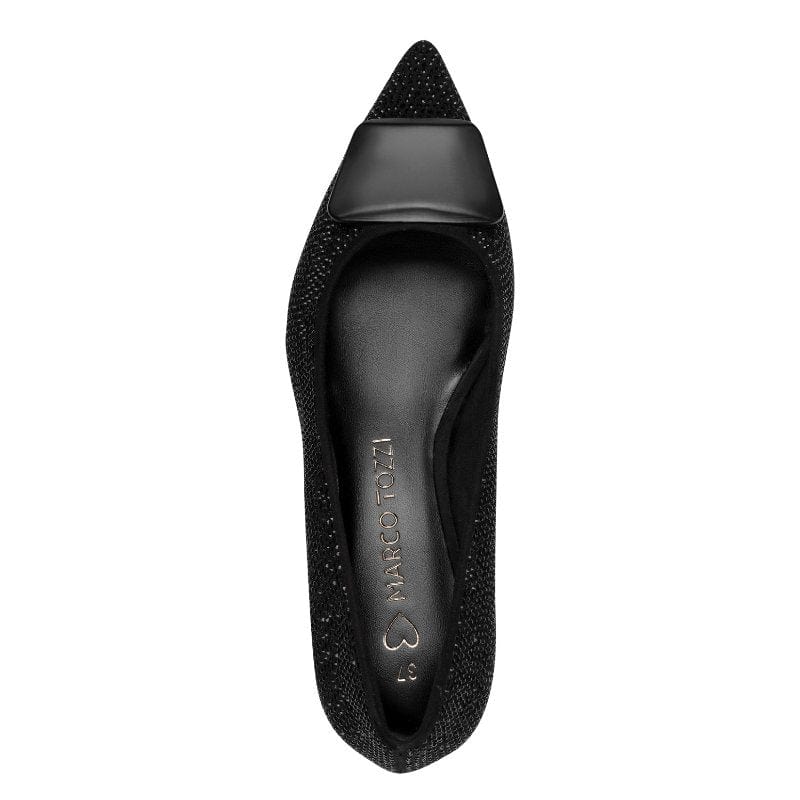 Marco Tozzi Womens Marco Tozzi Womens Black Slip-On Heel Shoes 2-22307-45
