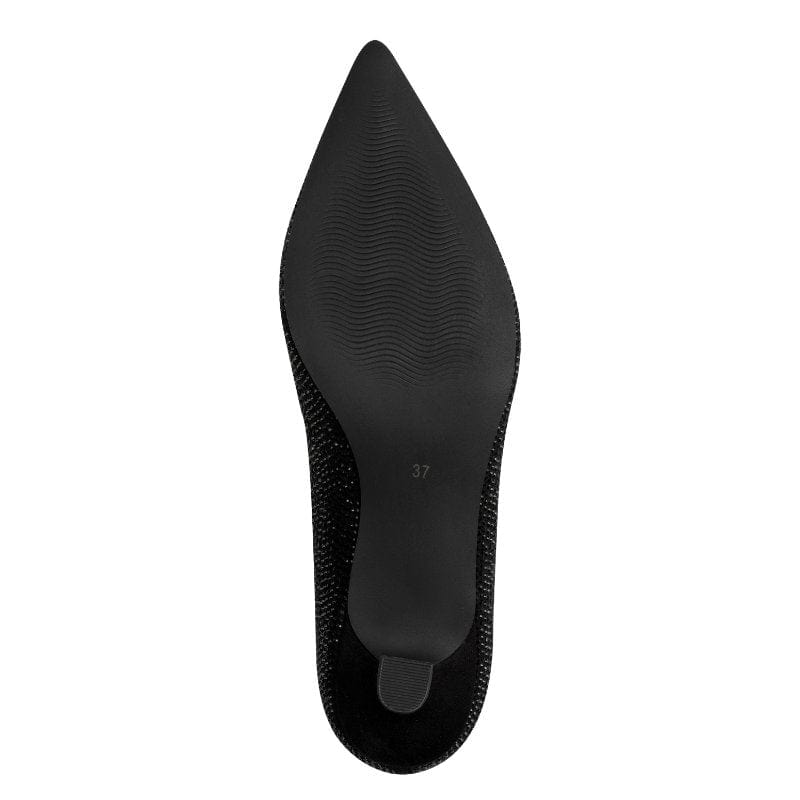 Marco Tozzi Womens Marco Tozzi Womens Black Slip-On Heel Shoes 2-22307-45