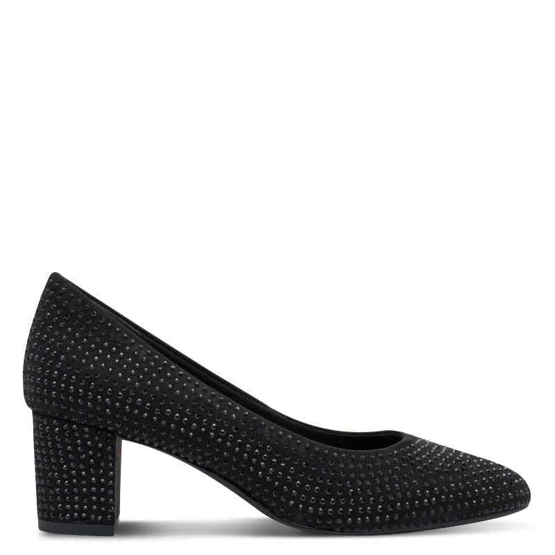 Marco Tozzi Womens Marco Tozzi Womens Black Slip-On Heel Shoes 2-22440-45