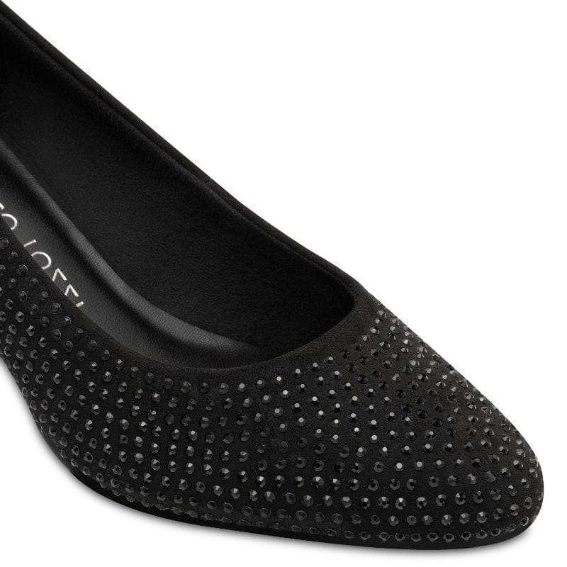 Marco Tozzi Womens Marco Tozzi Womens Black Slip-On Heel Shoes 2-22440-45