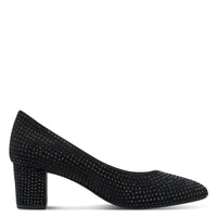 Marco Tozzi Womens Marco Tozzi Womens Black Slip-On Heel Shoes 2-22440-45