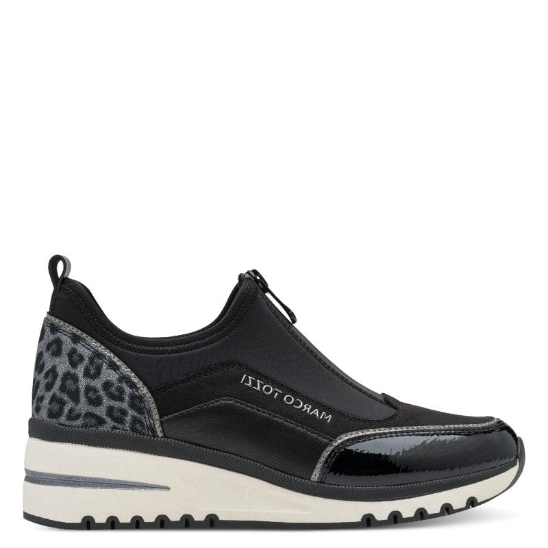 Marco Tozzi Womens Marco Tozzi Womens Black Zip Fashion Trainer 2-24780-45