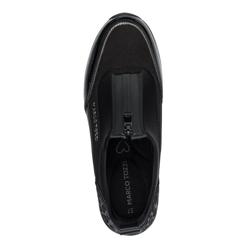 Marco Tozzi Womens Marco Tozzi Womens Black Zip Fashion Trainer 2-24780-45