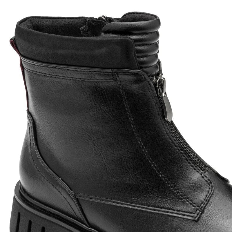 Marco Tozzi Womens Marco Tozzi Womens Black Zip High Ankle Boots 2-25473-45