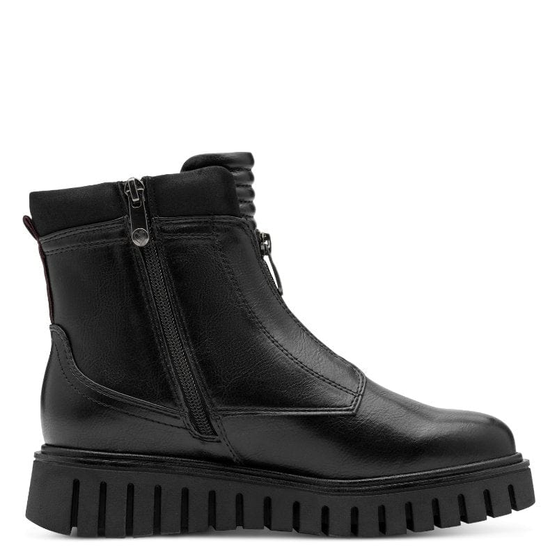 Marco Tozzi Womens Marco Tozzi Womens Black Zip High Ankle Boots 2-25473-45