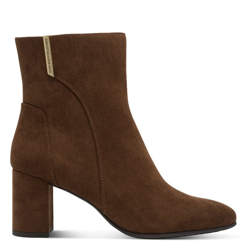Marco Tozzi Womens Marco Tozzi Womens Brown Block Heel Ankle Boot 2-85302-43