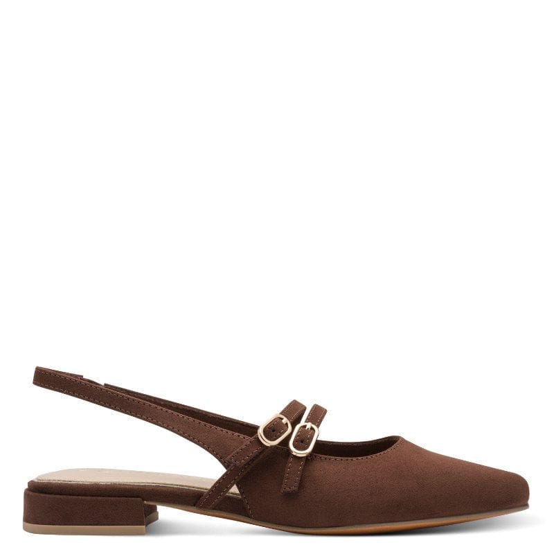 Marco Tozzi Womens Marco Tozzi Womens Brown Buckle Slip On Sandal 2-29418-46
