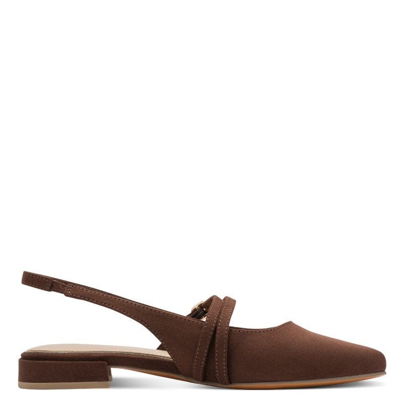 Marco Tozzi Womens Marco Tozzi Womens Brown Buckle Slip On Sandal 2-29418-46