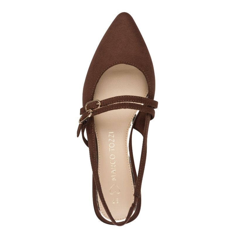 Marco Tozzi Womens Marco Tozzi Womens Brown Buckle Slip On Sandal 2-29418-46
