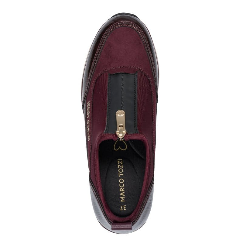 Marco Tozzi Womens Marco Tozzi Womens Brown Front Zip Wedge Fashion Trainer 2-24780-45