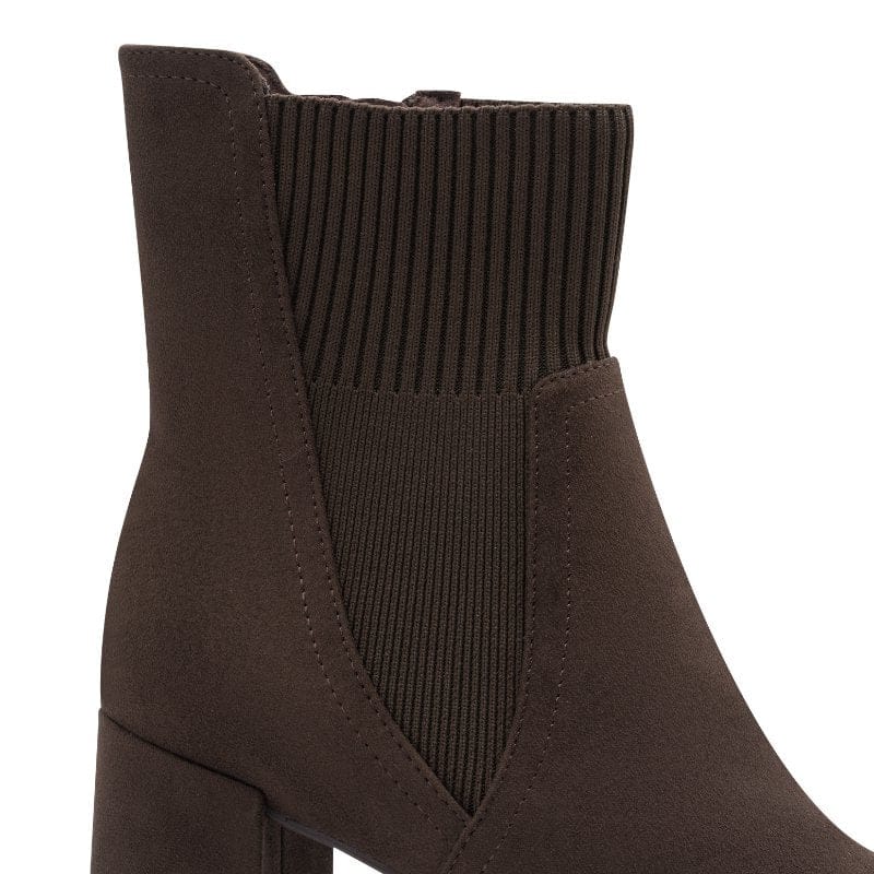 Marco Tozzi Womens Marco Tozzi Womens Brown Side Zip Block Heel Ankle Boot 2-25392-41