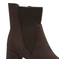 Marco Tozzi Womens Marco Tozzi Womens Brown Side Zip Block Heel Ankle Boot 2-25392-41