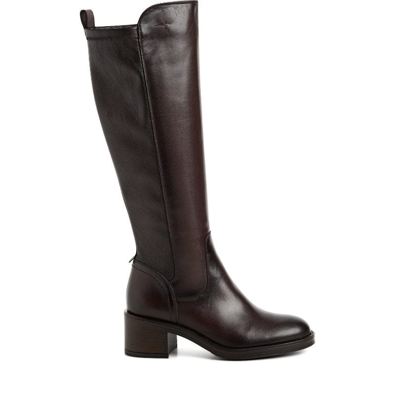 Tamaris Womens Tamaris Womens  Brown Side Zip High Knee Boot 1-25508-47