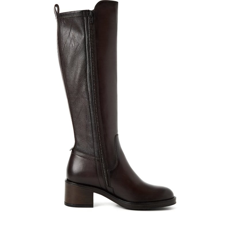 Tamaris Womens Tamaris Womens Brown Side Zip High Knee Boot 1-25508-47