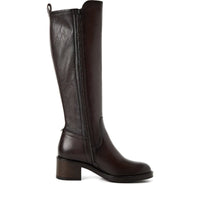 Tamaris Womens Tamaris Womens Brown Side Zip High Knee Boot 1-25508-47