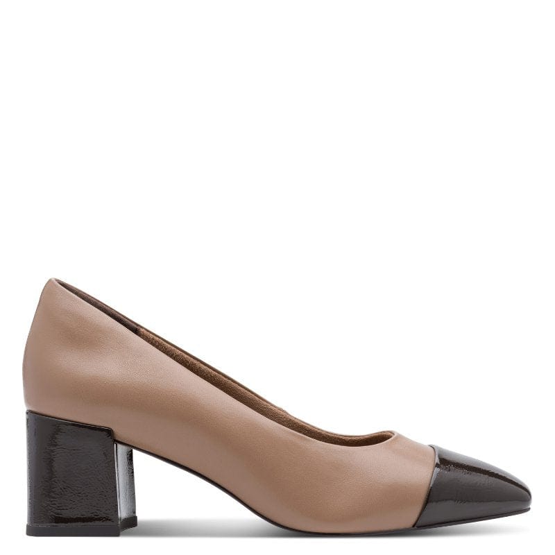 Marco Tozzi Womens Marco Tozzi Womens Brown Slip On Block Heel Shoe 2-22428-47