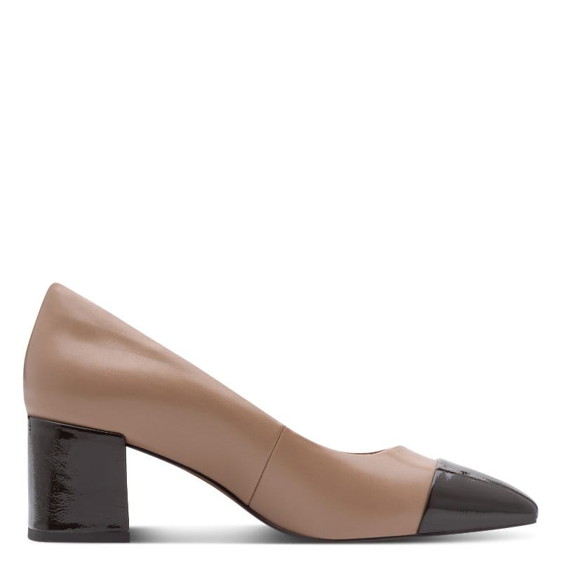 Marco Tozzi Womens Marco Tozzi Womens Brown Slip On Block Heel Shoe 2-22428-47