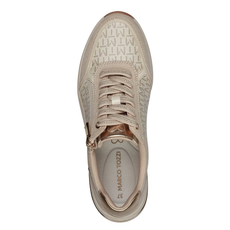 Marco Tozzi Womens Marco Tozzi Womens Cream Comb Fashion Trainer 2-23738-44