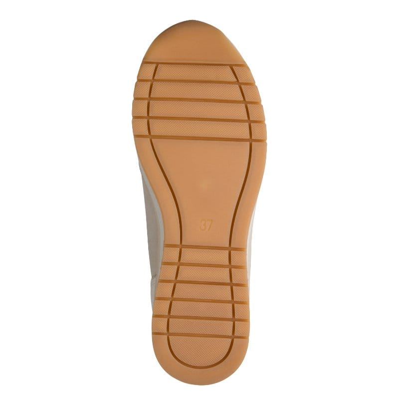 Marco Tozzi Womens Marco Tozzi Womens Cream Front Zip Wedge Fashion Trainer 2-24780-45